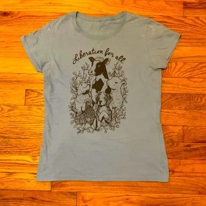 Liberation for all VEGAN t shirt